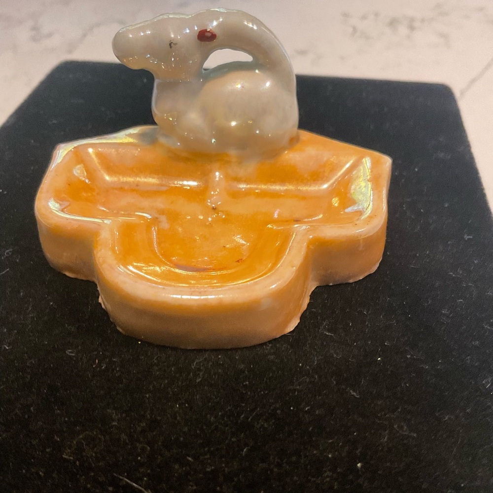 Vintage Ceramic Animal Trinket Dish JAPAN